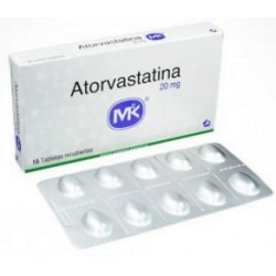 Atorvastatina 20 mg (FARMACUNDINAMARCA) Caja*10 Tabletas Recubiertas Tecnoquímicas