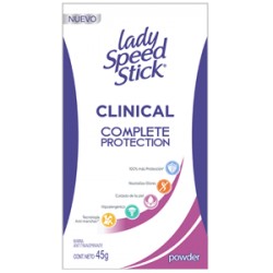 DESODORANTE LADY SPEED STICK CLINICAL COMPLETE PROTECTION POWDER(envíos regionales y nacional) B*45GR