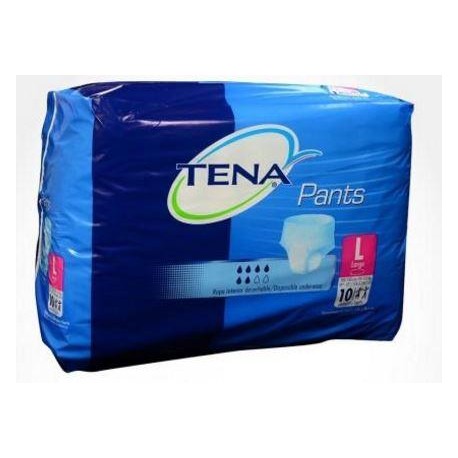 Tena Pants Ropa Interior (ENVIOS REGIONALES Y NACIONAL) Desechable Bolsa*10 Unidades Talla L