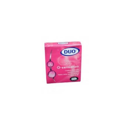 Condones Duo G-Sensation (ENVIOS REGIONALES Y NACIONAL) Caja*3 Unidades – Intimidad