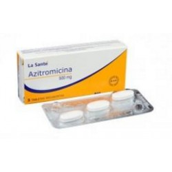 Azitromicina 500 mg (FARMACUNDINAMARCA) Caja*3 Tabletas Laboratorio la Santé