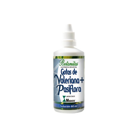 VALERIANA + PASSIFLORA GOTAS BOTANICAS Frasco*60.00 Ml (envios regionales y nacional)