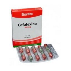 Cefalexima 500 mg (FARMACUNDINAMARCA) Caja*10 Cápsulas Genfar