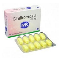 Claritromicina 500 mg (FARMACUNDINAMARCA) Caja*10 Tabletas Recubiertas Tecnoquímicas