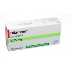 Dilatrend 6.25 mg (FARMACUNDINAMARCA) Caja*28 Tabletas - Roche