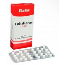 Escitalopram 10 mg (FARMACUNDINAMARCA) Caja*28 Comprimidos Recubiertos - Genfar