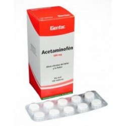 Acetaminofén 500 mg (FARMACUNDINAMARCA) CAJA*100 TABLETAS