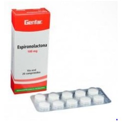 Espironolactona 100 mg (FARMACUNDINAMARCA) Caja*20 Comprimidos – Genfar