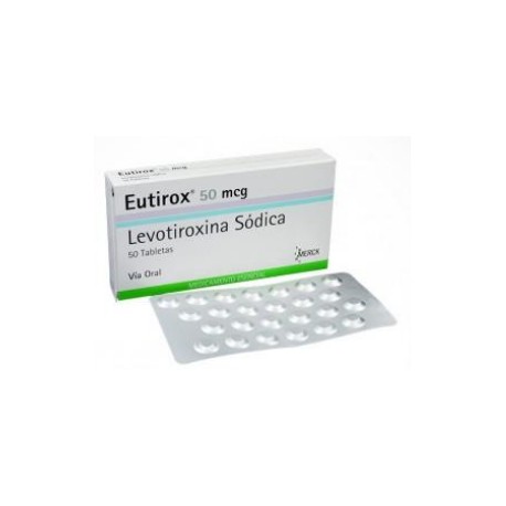 Eutirox 50 mcg (FARMACUNDINAMARCA) Caja*50 Tabletas - Tiroides