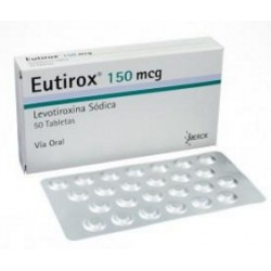 Eutirox 150 mcg (FARMACUNDINAMARCA) Caja* 50 Tabletas - Merck