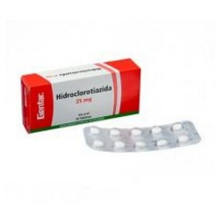 Hidroclorotiazida 25 mg (FARMACUNDINAMARCA) Caja*30 Tabletas – Genfar