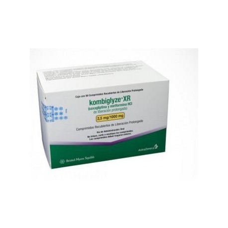 Kombiglyze Xr 2.5 mg/1000 mg (FARMACUNDINAMARCA) Caja*56 Comprimidos Recubiertos_ AstraZeneca