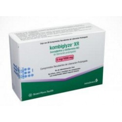 Kombiglyze Xr 5 mg /1000 mg (FARMACUNDINAMARCA) Caja*28 Comprimidos Recubiertos_AztraZeneca