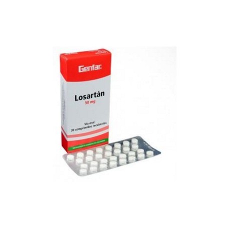 Losartán 50 mg (FARMACUNDINAMARCA) Caja*30 Comprimidos Recubiertos _Sanofi Aventis