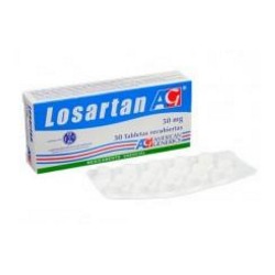 Losartán 50 mg (FARMACUNDINAMARCA) Caja*30 Tabletas Recubiertas_American Generics