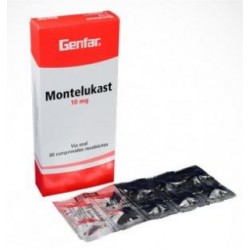 Montelukast 10 mg (FARMACUNDINAMARCA) Caja*30 Comprimidos Recubiertos_Genfar