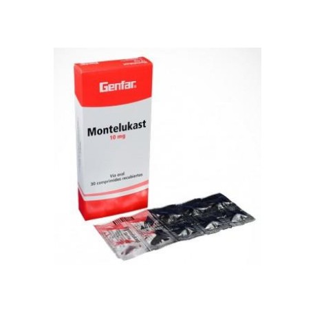 Montelukast 10 mg (FARMACUNDINAMARCA) Caja*30 Comprimidos Recubiertos_Genfar