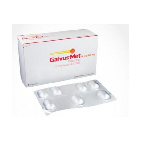 Galvus Met 50 mg / 1000 mg (FARMACUNDINAMARCA) Caja*56 Comprimidos Recubiertos - Novartis