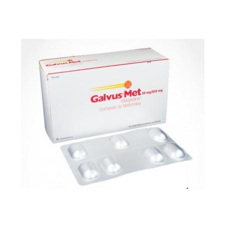 Galvus Met 50 mg / 850 mg (FARMACUNDINAMARCA) Caja *56 Comprimidos Recubiertos - Novartis