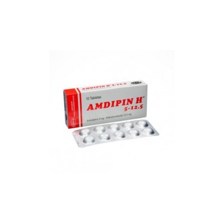 Amdipin H 5 mg / 12.5 mg ( ENVIOS REGIONALES Y NACIONAL) Caja*10 Tabletas - LaFrancol