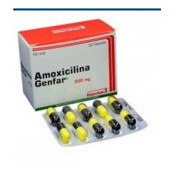 Amoxicilina 500 mg ( ENVIOS REGIONALES Y NACIONAL) Caja* 50 Cápsulas – Genfar