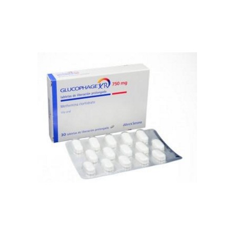 Glucophage XR 750 mg ( ENVIOS REGIONALES Y NACIONAL) Caja*30 Tabletas De Liberación Prolongada – Merck