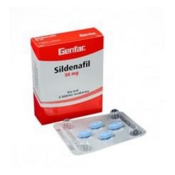 Sildenafil 50 mg ( ENVIOS REGIONALES Y NACIONAL ) Caja*4 Tabletas Recubiertas – Genfar